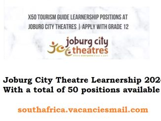 Joburg City Theatres Learnership 2024
