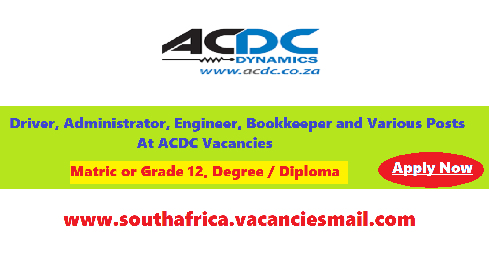 ACDC Vacancies 2024 Requirement, Application Form www.acdc.co.za