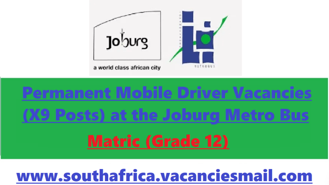 Joburg Metrobus Driver Vacancies