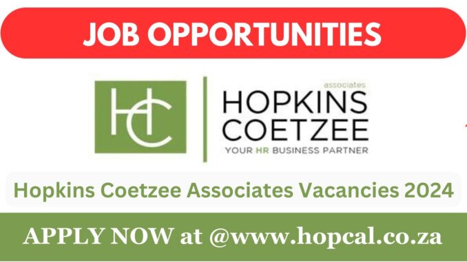 Hopcal Vacancies 2024