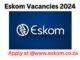 Eskom Vacancies 2024 – Apply Electricity Department Job opportunities at @www.eskom.co.za